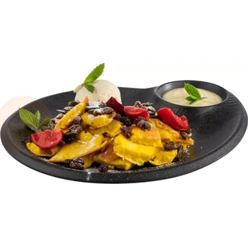 Talíř z černého melaminu 300x250x25 mm | APS, Nero