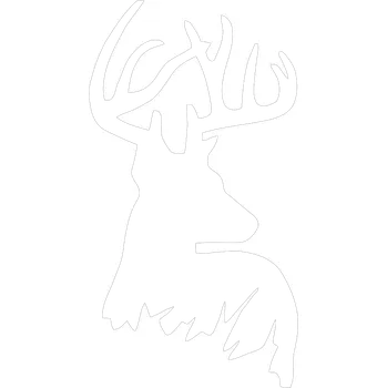 Samolepicí dekorace na vozidlo Jelen 1 samolepka na auto - hnědá / 5x9 cm