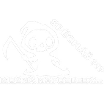 Samolepicí dekorace na vozidlo Spěcháš? Možná naposledy 2 samolepka na auto - žlutá tmavá / 10x6 cm