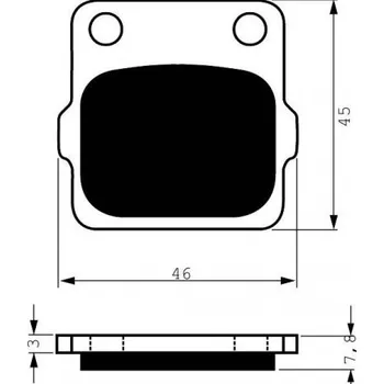 Brzda pro motocykl Přední brzdové destičky Goldfren Yamaha YFM 350 Raptor 2004-2010 směs K5