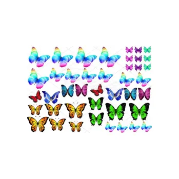 Jedlá dekorace na dort MOTÝLI, VARIANTA Jedlý papír 1474