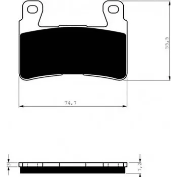 Brzda pro motocykl Přední brzdové destičky Goldfren Honda CBR 600 RR 2003-2004 směs S3