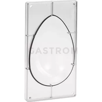 Čokoládová tyčinka Polykarbonátová forma na polovinu čokoládového vejce - 1 ks x 500g, 258x175 mm - 20U258 | MARTELLATO, Half Egg Moulds