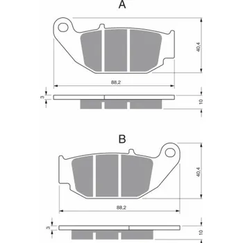 Brzda pro motocykl Zadní brzdové destičky Goldfren Honda CRF 250 L 2013-2016 směs S3
