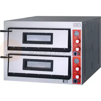 Pec na pizzu Pizza pec dvoukomorová, elektrická, 12x pizza 36 cm, 18 kW - hluboká | GGF, FR-Line