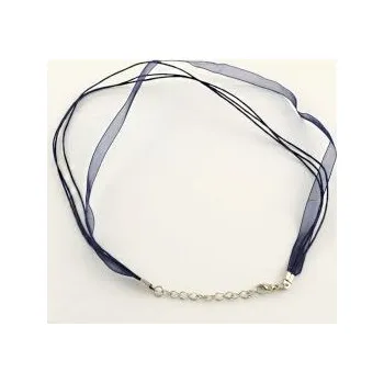 Šňůra na krk se zapínáním (SZA) tmavě modrá 1 ks