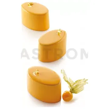 Výroba svíčky Sada silikonových forem na moučníky a monoporce - 3x5 ks, 76x47x45 mm, 125 ml + tác - Multiflex Oval 125/3 | SILIKOMART, Classic