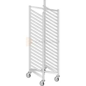 Přepravní vozík z nerezové oceli na tácy a plechy 400x550x1600 mm | DORA METAL, DM-3325