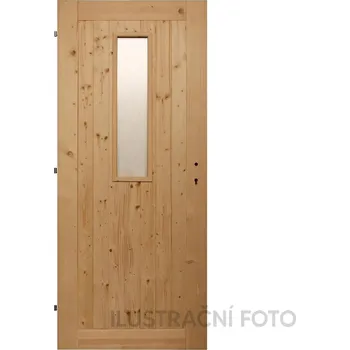 Interiérové dveře Dveře palubkové prosklené 90 x 197 cm levé