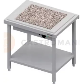 Výdejník vody Centrální stůl s ohřívací deskou ze žuly, 2xGN 1/1, vrchní deska z nerezové oceli | STALGAST, ST 115