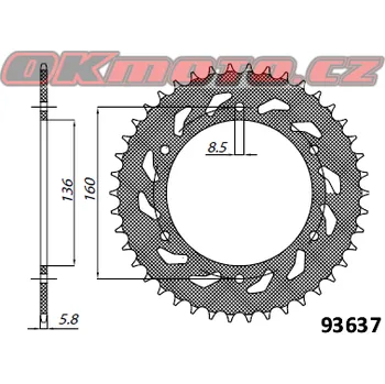 Řetězová sada pro motocykl SUNSTAR (Japonsko) Kalená rozeta SUNSTAR - BMW F650, 650ccm - 94>98