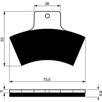 Brzda pro motocykl Zadní brzdové destičky Goldfren Polaris Xplorer 250 4x4 2000-2008 směs K5