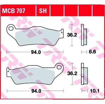 Brzda pro motocykl Zadní brzdové destičky TRW / Lucas BMW R 1200 C ABS 1997 - 2002