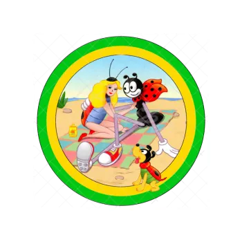 Jedlá dekorace na dort NA PLÁŽI, VARIANTA Jedlý papír 1405