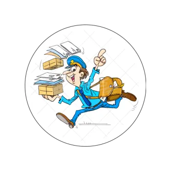 Jedlá dekorace na dort POŠŤÁK, VARIANTA Jedlý papír 1131