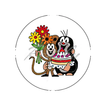 Jedlá dekorace na dort KRTEK a dort, VARIANTA Jedlý papír 170