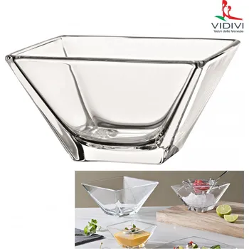 Talíř VIDIVI VIDIVI, skleněná miska TORCELLO, 3,6 l, 26 x 26 cm, výška 12,5 cm