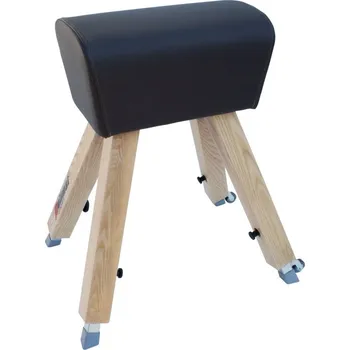 Stolová podnož Gymnastická koza - výška 110-170 cm, dřevěné nohy, koženka