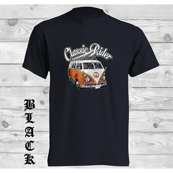 detske-bavlnene-levne-tricko-potisk-VW-hipie-autobus Barva: Black -černá, velikost: 104