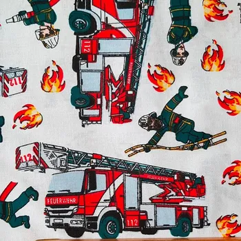 Hasiči bavlna č.D76 1 metr Český výrobce