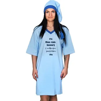 Dámská noční košile Noční košile pro milovnice kocourů - velikost M