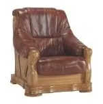 PYKA Kožené křeslo Fryderyk I