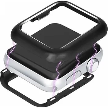 Příslušenství k chytrým hodinkám Magnetický hliníkový ochranný rámeček pro Apple Watch 38 mm (1.série) - černý