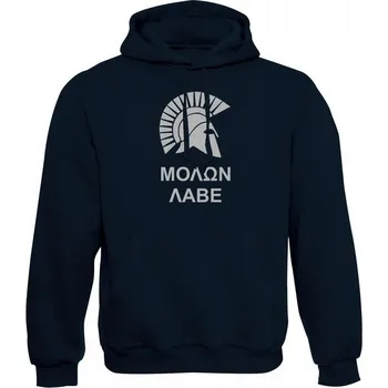 Pánská mikina Mikina s kapucí MOLON LABE Two Line - námořní modrá