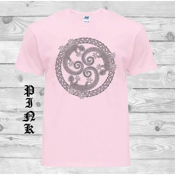 Dívčí oblečení detske-levne-bavlnene-tricko-potisk-keltske-jesterky Barva: Pink - růžová, velikost: 92