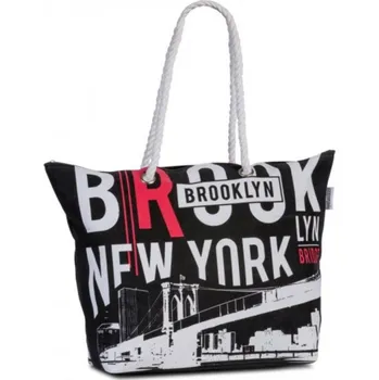 Kabelka Fabrizio Letní taška na pláž BROOKLYN BRIDGE 50334-9900 black & white