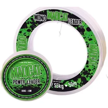 Rybářská šňůra MADCAT návazcová šňůrka Power Leader 15 m Velikost: 80 kg