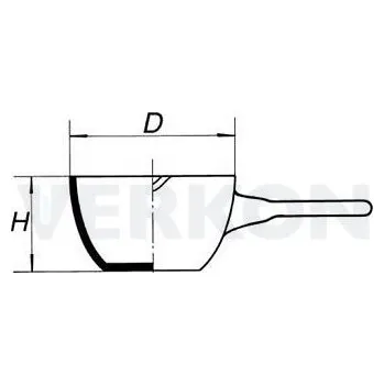 Miska odpařovací porcelánová s plochým dnem a držadlem, Objem [ml]: 22, Průměr [mm]: 45, Výška [mm]: 26