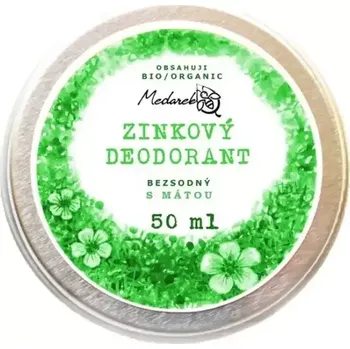 Medarek Bio zinkový deodorant bezsodý s vůní máty 15 ml