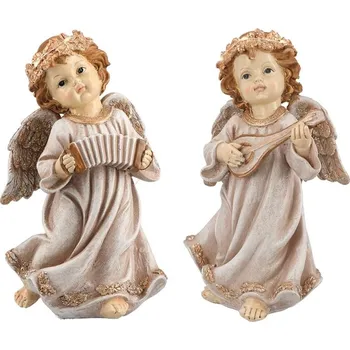 Dekorace - figurka Anděla 20 cm s LED světlem (2 varianty) NONAME