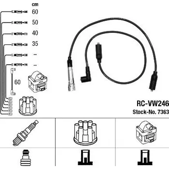 Zapalovací kabel Sada kabelů pro zapalování NGK RC-VW246