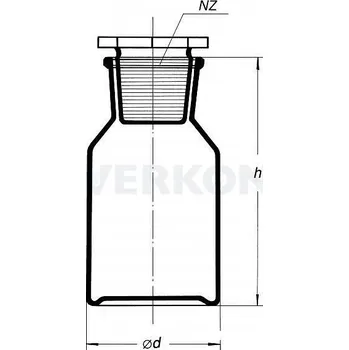 Láhev širokohrdlá prachovnice Steilbrust, hnědá, Objem [ml]: 50