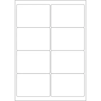 Samolepící etiketa Etikety PRINT 99,1x68 mm bílé lesklé pro inkoustový tisk (50xA4)