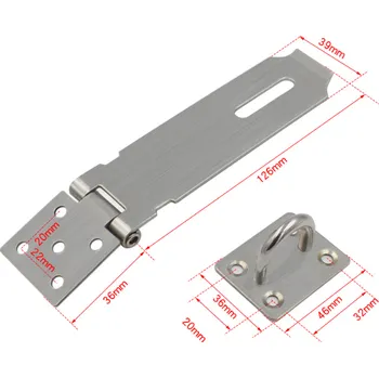 Dveřní nerezová petlice 126mm s protikusem (PEP5)