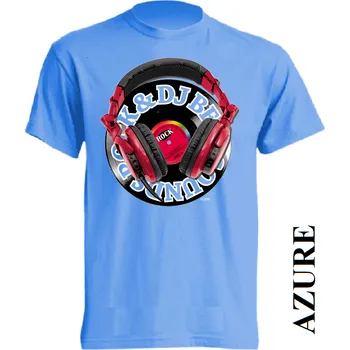 Chlapecké tričko detske-levne-bavlnene-tricko-potisk-rock-beat Barva: Azure - azurově modrá, velikost: 164