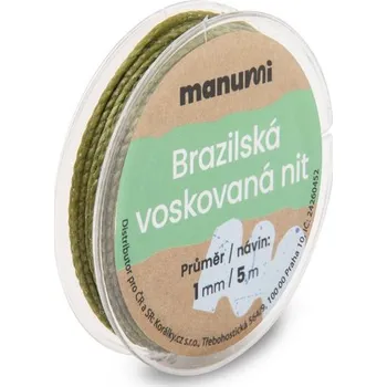Nit Manumi Brazilská voskovaná nit 1 mm/5m olivová