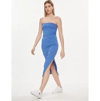 Dámské šaty Tommy Jeans Letní šaty DW0DW17925 Modrá Slim Fit L