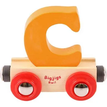 Vláček a vláčkodráha Bigjigs Rail Vagónek dřevěné vláčkodráhy - Písmeno C