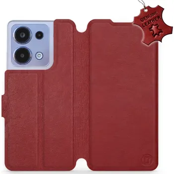 Pouzdro na mobilní telefon Mobiwear Kožené flip pouzdro pro Xiaomi Redmi Note 13 4G Tmavě červené