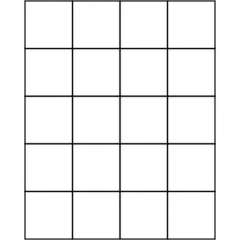 Samolepící etiketa Etikety PRINT 50x50 mm bílé lesklé pro inkoustový tisk (50xA4)