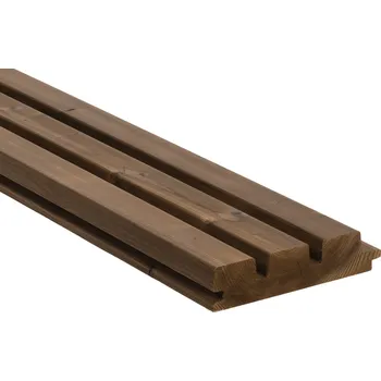 Příslušenství pro plot PALUBKA TRIPLE SHADOW 32×140 MM Z THERMOWOOD – THERMO SEVERSKÝ SMRK - 4,2 m (0,55 m²)