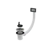 Výpust dřezová 6/4" s nerezovou mřížkou DN70 a flexi přepadem