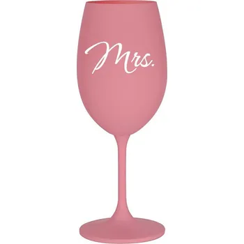 Sklenice MRS. - růžová sklenice na víno 350 ml