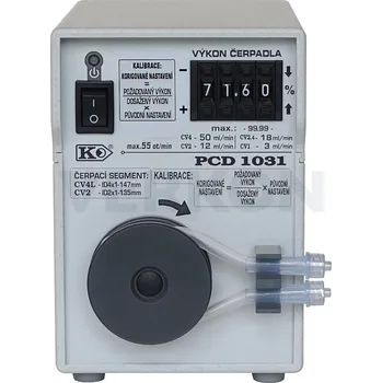 Čerpadlo Čerpadlo PCD 1000 se silikonovým čerpacím segmentem, Typ: PCD 1031, Popis: Čerpadlo se silikonovým čerpacím segmentem, bez opěrné dráhy + sada CV4L (10 hadiček, 4 stopery a 4 spojky Luer)