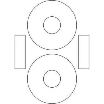Samolepící etiketa Etikety PRINT CD 118/41 mm bílé pololesklé 250 g/m2 (50xA4)