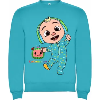 Dětská mikina přes hlavu Cocomelon Barva: Tyrkys, Velikost: 146/152 - 11/12